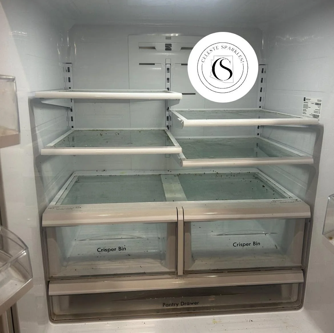 Refrigerator before cleaning